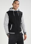 Толстовка на молнии Urban Classics 2-TONE ZIP HOODY, цвет Black/Grey - фото