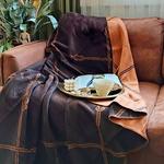 Мягкое одеяло Zollner 00000046, коричневый - фото 2