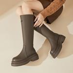 Сапоги женские Daphne высокие с логотипом, хаки - фото 14