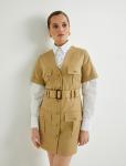 Платье-рубашка Koton, Light brown - фото