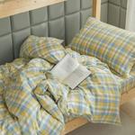 Muji Пододеяльник 150х200 см, серебристый, в полоску - фото 5