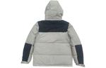 Куртка New Balance Windproof Hooded Down Jacket 'Grey Black', серый - фото 2