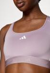 Бюстгальтер Adidas Performance Medium support sports bra, Preloved Fig/White/Lilac - фото 6