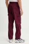 Хлопковые брюки Hugo, бордовый - фото 3