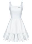 POST MERIDIEM платье миди с оборками, белый - фото