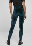 Леггинсы Urban Classics Ladies High Waist Velvet Leggings, зелено-голубой - фото 3