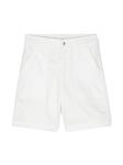 Габардиновые шорты-бермуды Moncler Enfant, белый - фото