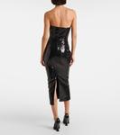 Платье-бюстье с пайетками Alex Perry, темно-синий - фото 3