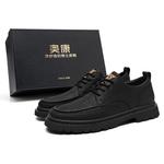 Туфли AOKANG Dress Shoes Men Low-Top Black - фото