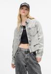 Блуза Karl Lagerfeld Jeans Button-down blouse, Bleached Grey/Mottled Dark Grey - фото