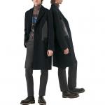 Пальто мужское черное Hermes, черный - фото 2