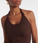 Платье миди Jacques Knot со сборками, полупрозрачное SIR, коричневый - фото 4