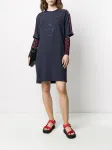 Платье-трапеция с вышитым логотипом KENZO, синий - фото 2