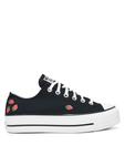 Тканевые кроссовки Chuck Taylor All Star Lift Platform Embroidered Strawberries A14935C Converse, черный - фото