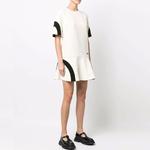 MSGM Женское белое платье с короткими рукавами - фото 6