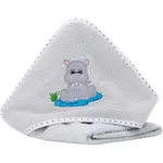 Полотенце с капюшоном с животным мотивом Fillikid, серый - фото