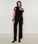 Футболка Marc Cain с цветами, черный - фото 2