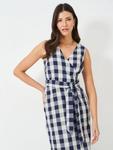 Платье-кимоно Jenny Gingham Crew Clothing, Navy Blue - фото 3