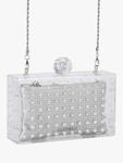 Cristallo клатч с декоративными элементами Carvela, Silver - фото 2