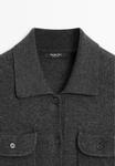 Кардиган Massimo Dutti WITH POCKET DETAILS, Dark Grey - фото 8
