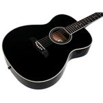 Акустическая гитара Oscar Schmidt OAB Auditorium Size Acoustic Guitar, Black - фото 4