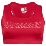 Спортивный топ Hummel Curvy Plus с надписью, красный - фото