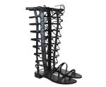Женские кожаные гладиаторы Stuart Weitzman Sparta, черный - фото 5