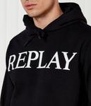 Толстовка мужская Replay с капюшоном и надписью, черный - фото 4