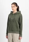 Худи Alpha Industries BASIC MIRROR LEO, Dark Olive/Dark Green - фото