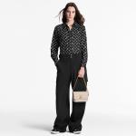 Шелковая рубашка с монограммой Louis Vuitton, черный - фото 3