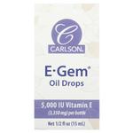 Добавка Carlson E-Gem Oil Drops с витамином Е, 15 мл - фото