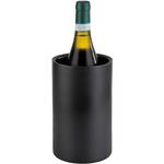 Двухстенный охладитель для вина и шампанского , из нержавеющей стали, высота 20 см Aps, черный - фото