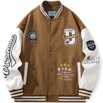 Бейсбольная куртка унисекс Doraemon, черный (облачный принт) - фото 4