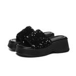 Шлепанцы женские Golden Silk Rabbit, серебряный - фото 2