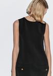 Платье Massimo Dutti SHORT SLEEVELESS ROUND NECK, Black - фото 3