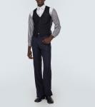 Шерстяной жилет Maison Margiela, синий - фото 2