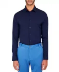 Мужская классическая рубашка Ceremony Performance с охлаждающим эффектом, из эластичной ткани ConStruct, синий - фото