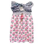 Боуи мини-платье в цветочном принте фуксия-нави BELL - фото 4