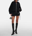 Джинсовая мини-юбка карго с низкой посадкой The Attico, черный - фото 2