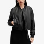 Кожаная куртка-бомбер Orten Allsaints, черный - фото 3