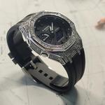 Часы Casio G-Shock Analog-Digital 2100 Series, арт. GA-2100SKE-7A, 44 мм, черный/серебристый - фото 3