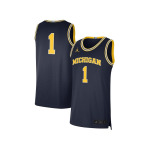 Мужское оригинальное джерси бренда №1 Navy Michigan Wolverines Limited Jordan, синий - фото