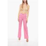 Шерстяные брюки палаццо с потертыми деталями Julfer, Multicolor - фото 4