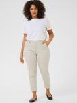 Узкие брюки-чинос KAFFE CURVE Leana, Greige - фото 5