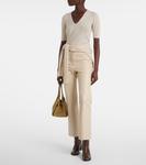 Топ из шерсти в рубчик Joseph, Quail - фото 2