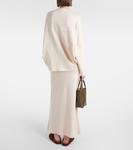 Большой свитер из шерсти и хлопка Fforme, Creme Brulee - фото 3