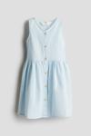 Платье из хлопка H&M, голубой - фото