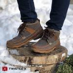 Ботинки Twisted X Men's 6" CellStretch Lacer Nano Safety Toe, Dust & Brown - фото 7