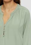 Блуза FLIESSENDE MIT RAFFUNG QS, зеленый - фото
