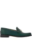 Кожаные лоферы Ferragamo, зеленый - фото